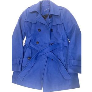 Blue wool Calvin Klein heavy coat. Size Small.